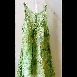 Robin Kaplan Linen Asym Shift in Sea Moss